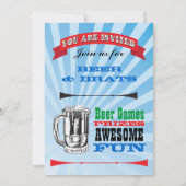 ビール バッシュ 誕生日パーティー 招待状 (裏面)