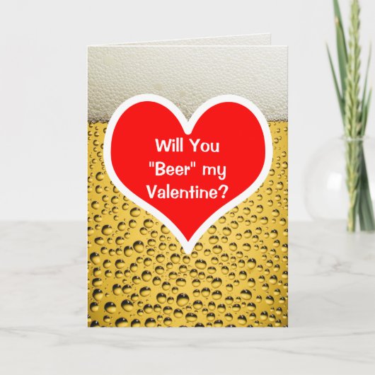 「ビール」バレンタインのビアグラス シーズンカード (正面)