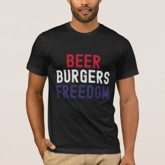 ビール、バーガー、自由 Tシャツ