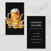 ビール| ビアガーデン | 小麦 名刺 (正面/裏面)