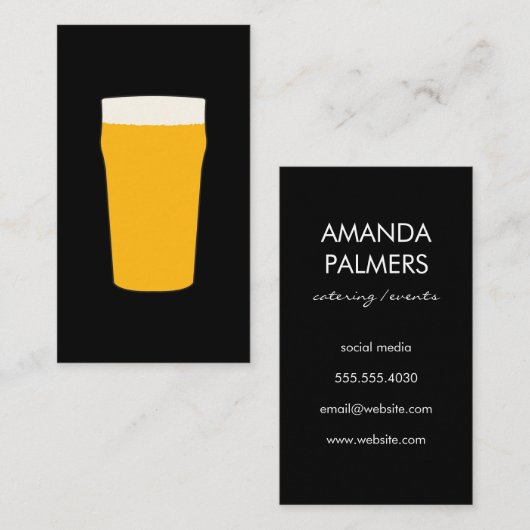ビール |ビアガーデン | Bartender 名刺 (正面/裏面)