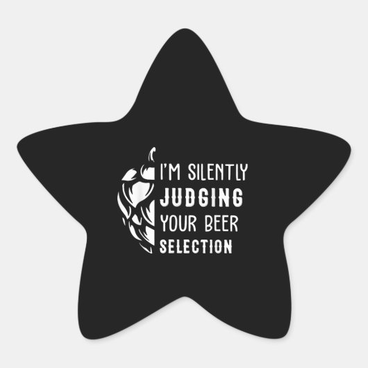 ビール |ビールの選択を黙って判断する 星シール (正面)