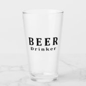 ビール、ビールを飲む人 タンブラーグラス (正面)