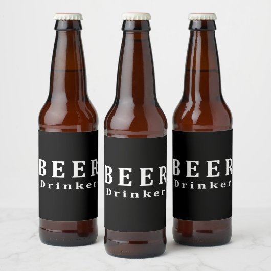 ビール、ビールを飲む人 ビールラベル (ボトル)