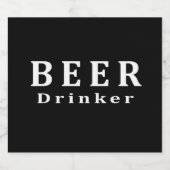 ビール、ビールを飲む人 ビールラベル (シングルラベル)