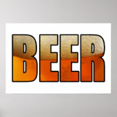 ビール、ビール好き ポスター (正面)
