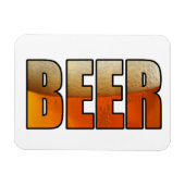 ビール、ビール好き マグネット (横)