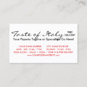 ビール+ピザ=愛 名刺 (裏面)