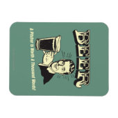 ビール:ピッチャーは1000ワードの価値がある マグネット (横)