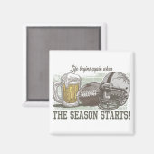 ビール&フットボールバイマッジスタジオズ マグネット (正面/裏面)