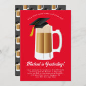 ビール&ブリュースBBQ卒業パーティー招待状 招待状 (正面/裏面)