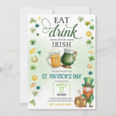 ビール&ブレウズセントパトリックスデイグリーンレプラーアン 招待状 (正面)