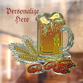 ビール&プレッツェルオクトーバーフェストパブバー ウィンドウサイン