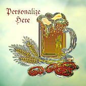 ビール&プレッツェルオクトーバーフェストパブバー ウィンドウサイン (シート3)