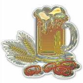 ビール&プレッツェルオクトーバーフェストパブバー シール (正面)