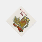 ビール&プレッツェルオクトーバーフェストパブバー スタンダードカクテルナプキン (角)