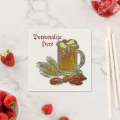 ビール&プレッツェルオクトーバーフェストパブバー スタンダードカクテルナプキン (インサイチュ)