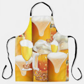 ビール·プレッツェルスイラストレーションコラージュオクトーバーフェスト エプロン (正面)