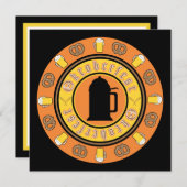 ビール&プレッツェル招待状 招待状 (正面/裏面)
