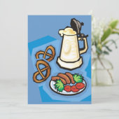 ビール、プレッツェル、ソーセージパーティの招待状 招待状 (スタンド正面)