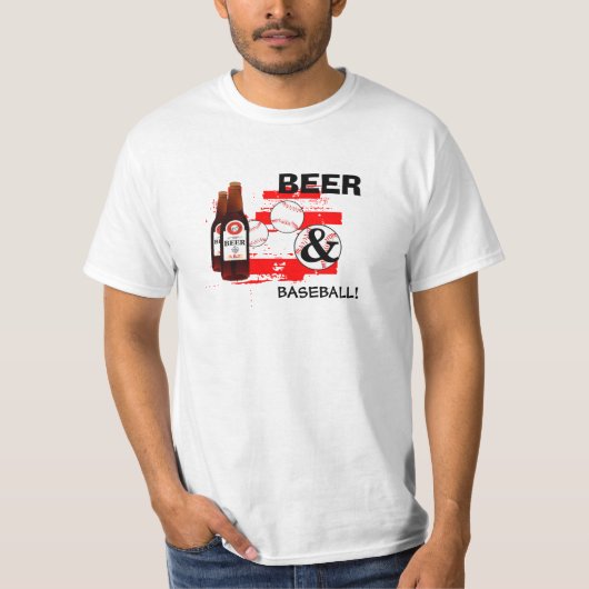 ビール&ベースボールバージョン4 Tシャツ (正面)