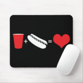 ビール+ホットドッグ=愛 マウスパッド (マウス)
