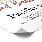 ビール&ボトルおしゃぶり狩りベビーシャワーゲーム ポスター (角)