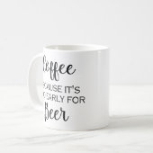 ビール-マグのために余りに早いのでコーヒー コーヒーマグカップ (正面左)