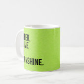 ビール、ライム及び日光のおもしろいな引用文 コーヒーマグカップ (正面左)