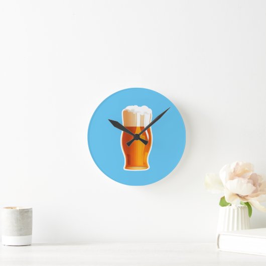 ビール ラウンド壁時計 (ホーム)