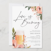 ビール・ラブがブライダルシャワーの招待状を醸造する 招待状 (正面)