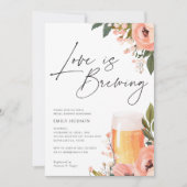 ビール・ラブがブライダルシャワーの招待状を醸造する 招待状 (正面)