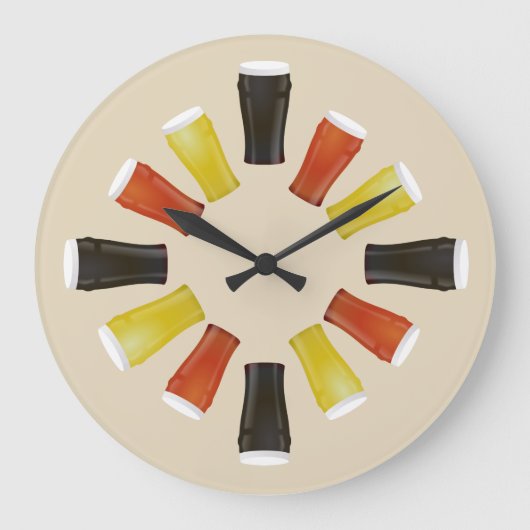 ビール ラージ壁時計 (正面)