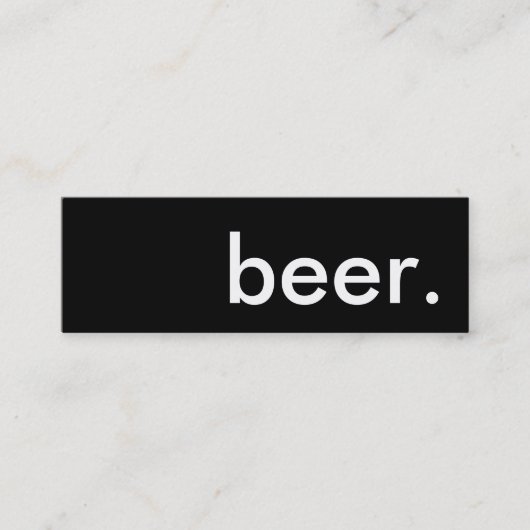 ビール。 ロイヤリティのパンチカード ロイヤリティカード (正面)