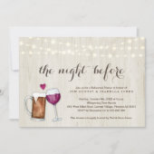 ビール&ワインリハーサルディナーの前の夜 案内状 (正面)