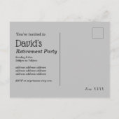 ビール、乾杯、大人の退職パーティー インビテーションポストカード (裏面)