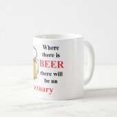 ビール-保険計理人--があるところ コーヒーマグカップ (正面右)