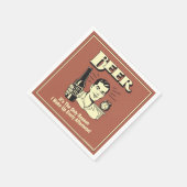 ビール:午後に起きる唯一の理由 スタンダードカクテルナプキン (角)