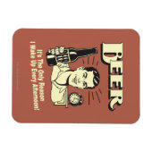 ビール:午後に起きる唯一の理由 マグネット (横)