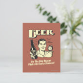 ビール：午後起きる唯一の理由 ポストカード (スタンド正面)