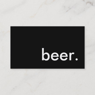 ビール。 名刺