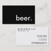 ビール。 名刺 (正面/裏面)
