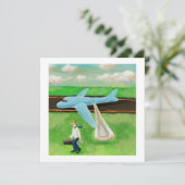 ビール、大きいスライドおよび私の威厳-飛行機をやめること 案内状 (スタンド正面)