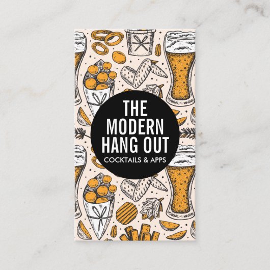 ビール |大麦小麦とホップ 名刺 (正面)