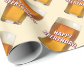 ビール(幸せなBeerthday)のガラス ラッピングペーパー (ロールコーナー)