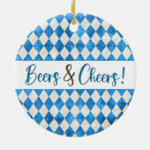 ビール&応援オクトーバーフェストパーティー素朴バイリアン セラミックオーナメント (裏面)