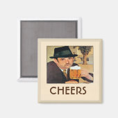 ビール、応援、変更文字 マグネット (正面/裏面)