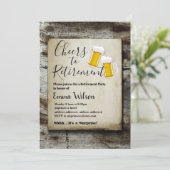 ビール，応援，退職祝い 招待状 (スタンド正面)