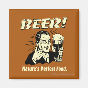 ビール: 性質の完全な食糧 マグネット