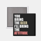 ビール、態度 マグネット (正面/裏面)